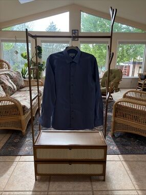 Eton Men's Dark Navy Button-Up Dress Shirt